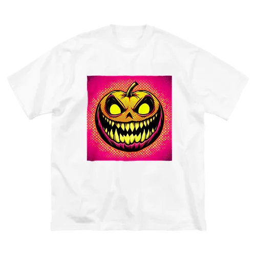 ハッピーハロウィン！怖いかぼちゃのポップアート Big T-Shirt