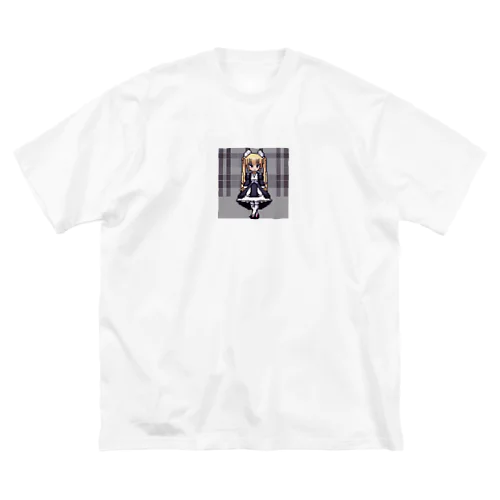 ドット絵のゴシックロリータ ビッグシルエットTシャツ