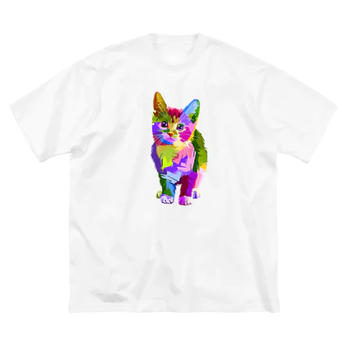 猫のイラストグッズ ビッグシルエットTシャツ