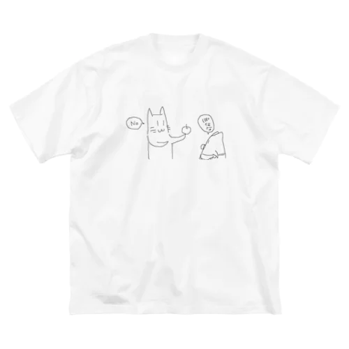 英才教育ねこちゃん ビッグシルエットTシャツ