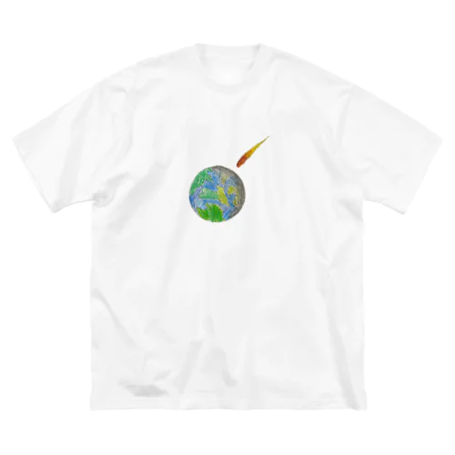 惑星に隕石衝突！ ビッグシルエットTシャツ