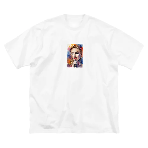 AI「Taylor Swift」水彩 Big T-Shirt