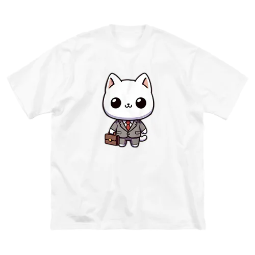 白猫のシロ　サラリーマン Big T-Shirt