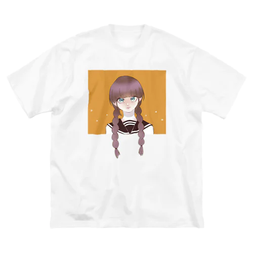 三つ編みのあの子 ビッグシルエットTシャツ