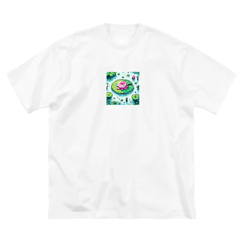 ハスの葉と花びら Big T-Shirt