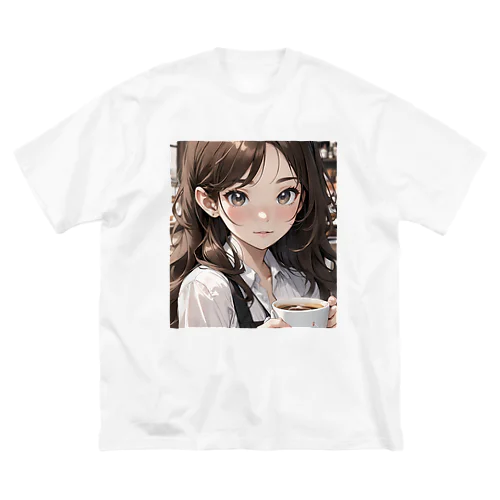 バリスタ見習いの女の子 ビッグシルエットTシャツ