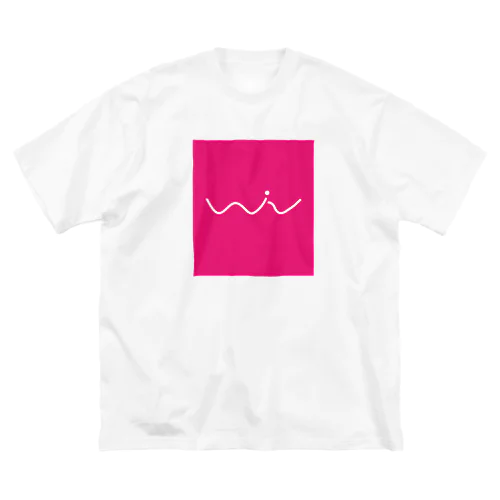 win logo pink  ビッグシルエットTシャツ