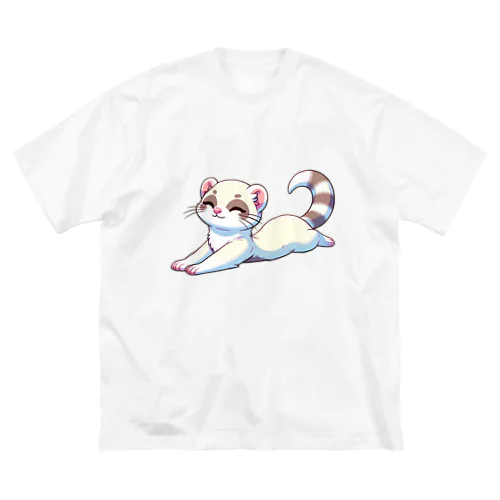 のんびりフェレットちゃん🐾 ビッグシルエットTシャツ