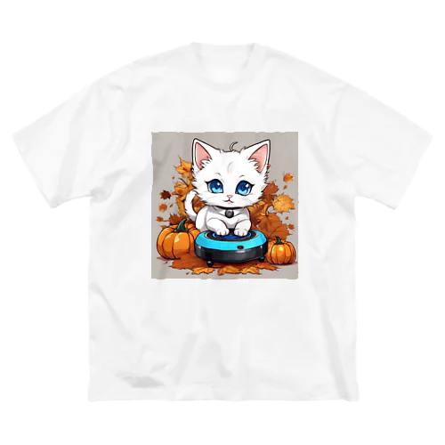 ハロウィンと白猫10 ビッグシルエットTシャツ