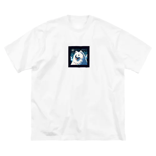 白い犬のドット絵 Big T-Shirt