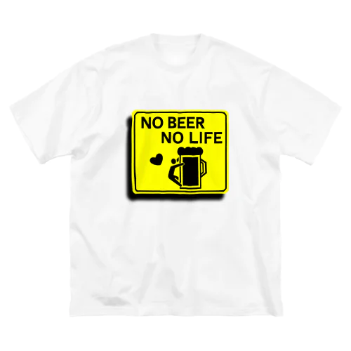 NO BEER NO LIFE ビッグシルエットTシャツ