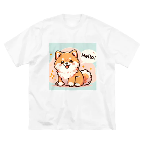 もふもふ柴犬 ビッグシルエットTシャツ