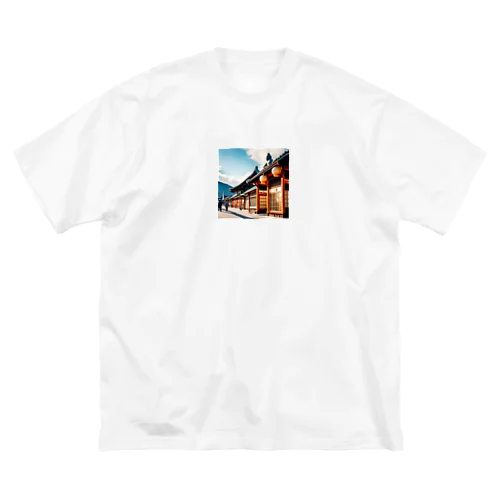 日本の街並み ビッグシルエットTシャツ