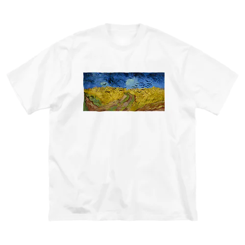 ゴッホ「カラスのいる麦畑」　フィンセント・ファン・ゴッホの絵画【名画】 ビッグシルエットTシャツ
