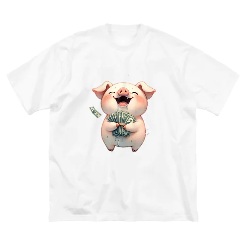 資本主義の豚「お金大好き」 Big T-Shirt