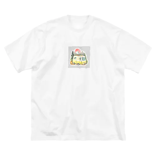 おしゃれキャンプイラスト ビッグシルエットTシャツ