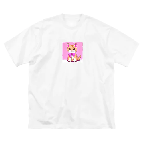 リボン猫ちゃん ビッグシルエットTシャツ