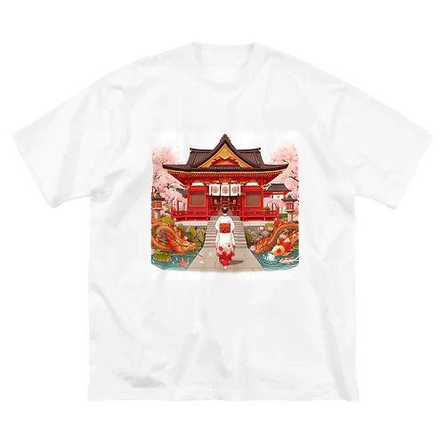 神社と巫女 Big T-Shirt