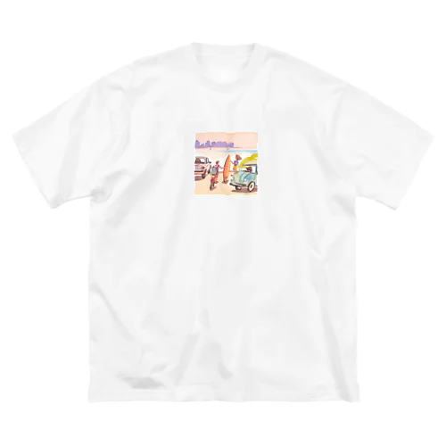 海辺のサーファーたち Big T-Shirt