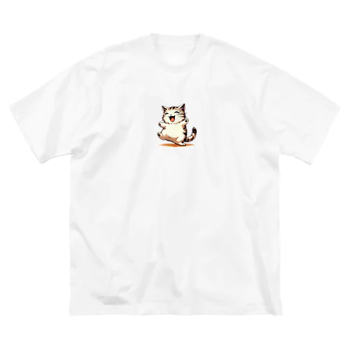 AI天風猫(笑顔1) ビッグシルエットTシャツ