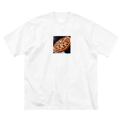 宇宙を駆けるピザ ビッグシルエットTシャツ