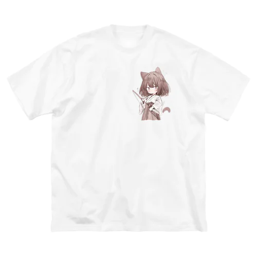 ネコ耳弓道部 ビッグシルエットTシャツ