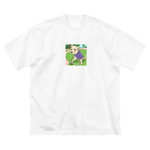 プロゴルファー犬 ビッグシルエットTシャツ