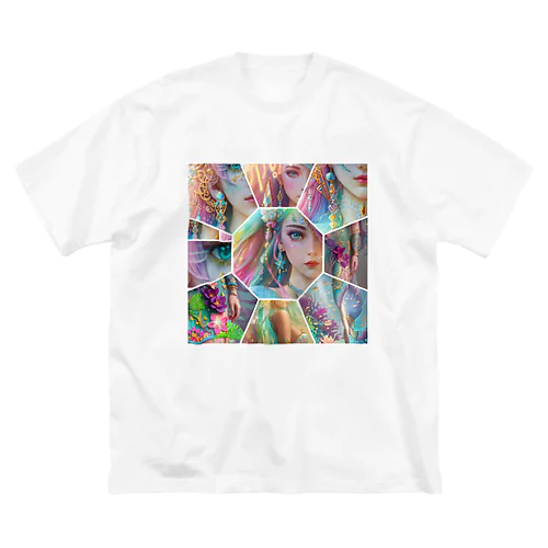 cutie mermaid REINA WORLD Big T-Shirt