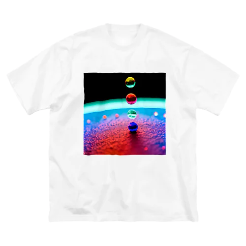 Particles‘ World(AI -Aided Design)-Square Pics ビッグシルエットTシャツ