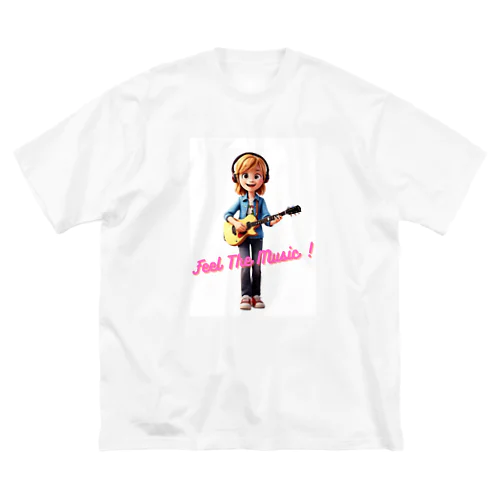 Feel The music (girl) ビッグシルエットTシャツ