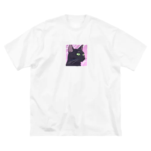 かっこいい黒猫3 ビッグシルエットTシャツ