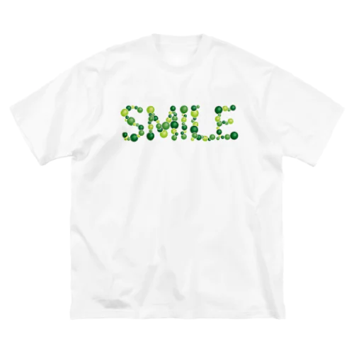 バルーン文字「SMILE」（緑色系） ビッグシルエットTシャツ