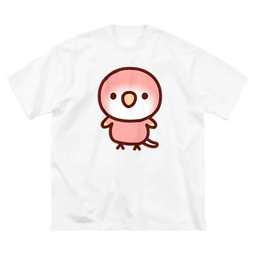 アキクサインコ（ルビノー） ビッグシルエットTシャツ