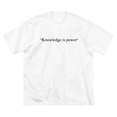 "Knowledge is power" ビッグシルエットTシャツ