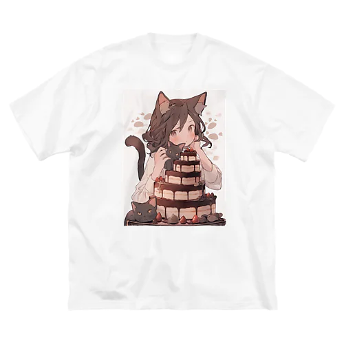 ネコちゃんとチョコレートケーキ Big T-Shirt