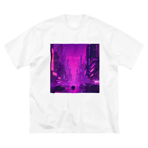 purple ビッグシルエットTシャツ