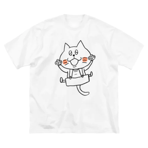 猫のボン太グッズ（黒線） Big T-Shirt