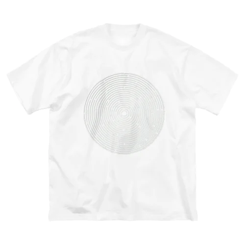 白い陰影の同心円の迷路 Big T-Shirt