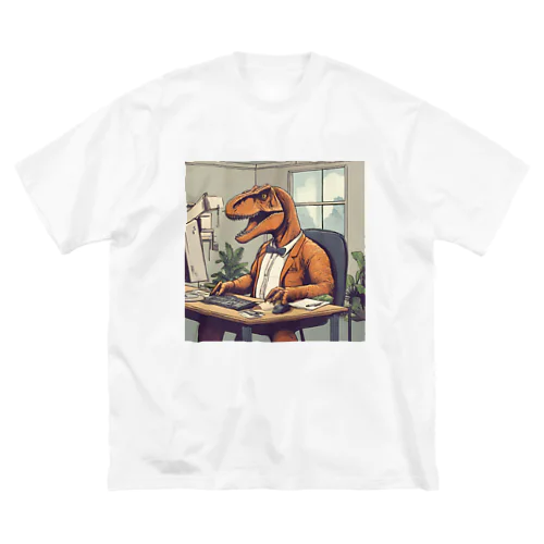 働く恐竜 ビッグシルエットTシャツ