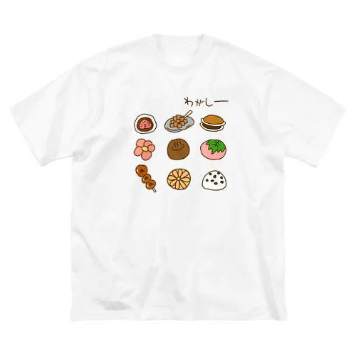 画伯チックな和菓子 ビッグシルエットTシャツ