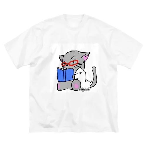 朗読猫 ビッグシルエットTシャツ