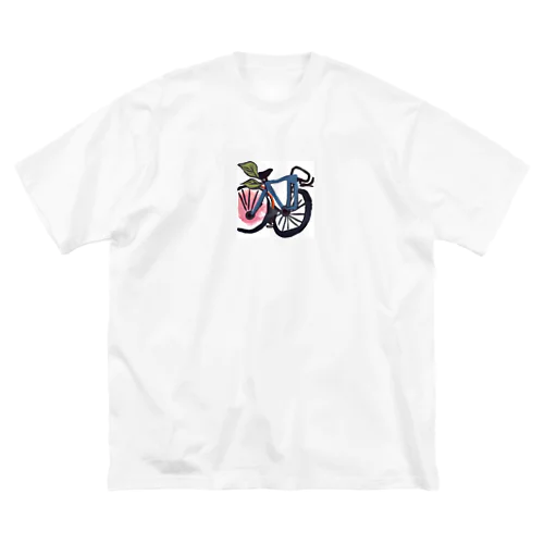 自転車イラスト ビッグシルエットTシャツ