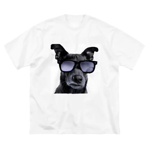 サングラスをかけた犬 Big T-Shirt