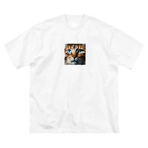 考え事している猫 ビッグシルエットTシャツ