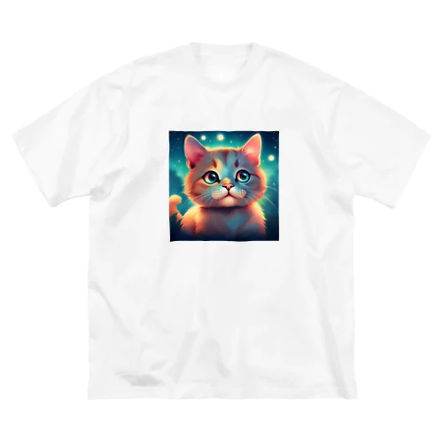 幻想的な猫さん ビッグシルエットTシャツ