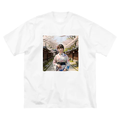 日本の寺に咲く桜 Big T-Shirt