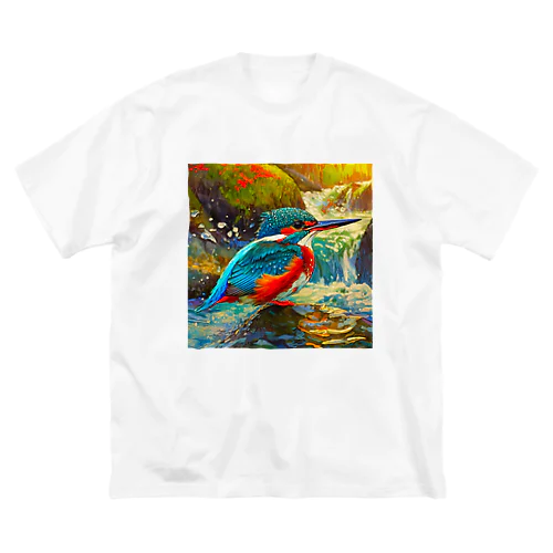 渓流のカワセミ Big T-Shirt