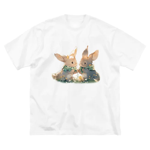 うさぎとクローバー｡.:*･ﾟ ビッグシルエットTシャツ