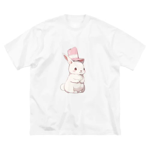 かわいいハットを被ったうさぎ Big T-Shirt