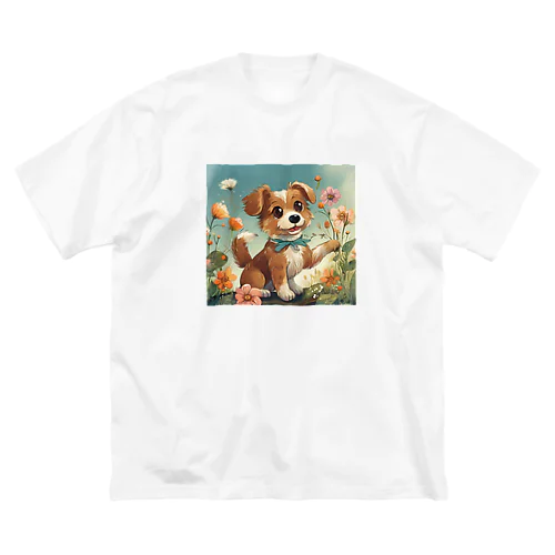 犬キラキラ ビッグシルエットTシャツ